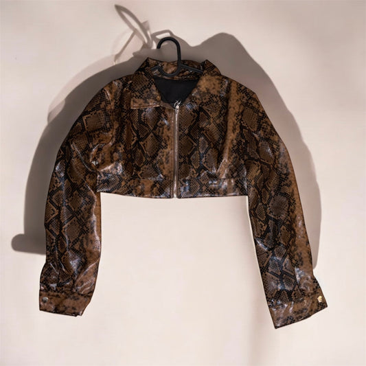 Snake crop jacket